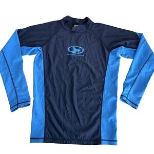 Pacific Whale Foundation Team Maui Hawaii UPF 50+ Sun protection Blue Shirt Sz L